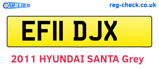 EF11DJX are the vehicle registration plates.