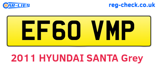 EF60VMP are the vehicle registration plates.