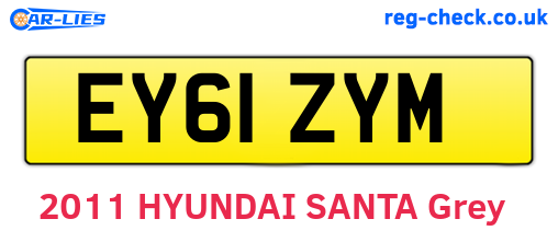EY61ZYM are the vehicle registration plates.