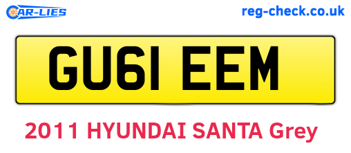 GU61EEM are the vehicle registration plates.