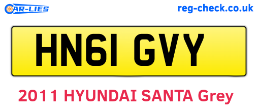 HN61GVY are the vehicle registration plates.