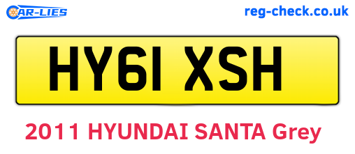 HY61XSH are the vehicle registration plates.