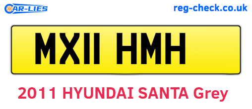 MX11HMH are the vehicle registration plates.