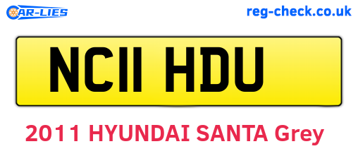 NC11HDU are the vehicle registration plates.