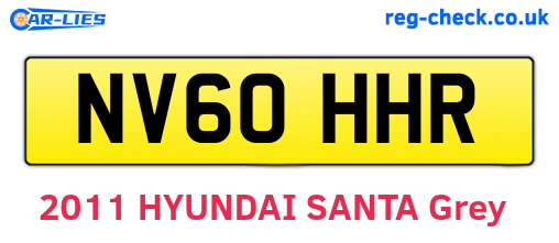 NV60HHR are the vehicle registration plates.