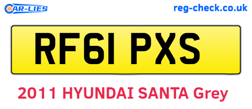 RF61PXS are the vehicle registration plates.