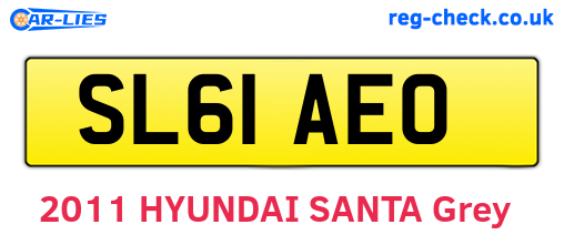 SL61AEO are the vehicle registration plates.