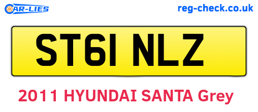 ST61NLZ are the vehicle registration plates.