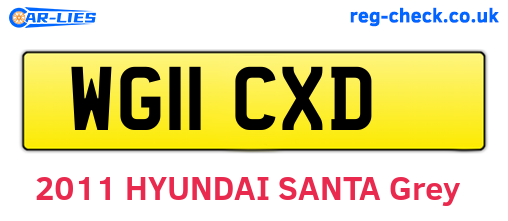 WG11CXD are the vehicle registration plates.