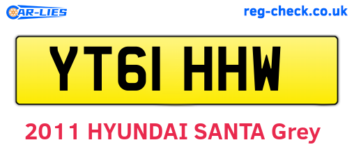 YT61HHW are the vehicle registration plates.