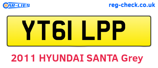 YT61LPP are the vehicle registration plates.