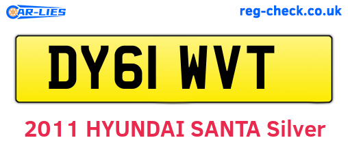 DY61WVT are the vehicle registration plates.