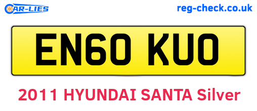 EN60KUO are the vehicle registration plates.