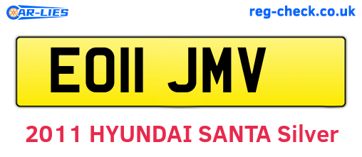 EO11JMV are the vehicle registration plates.