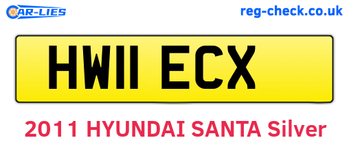 HW11ECX are the vehicle registration plates.