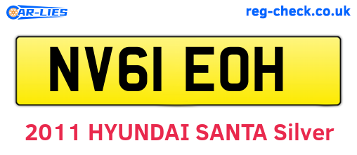 NV61EOH are the vehicle registration plates.