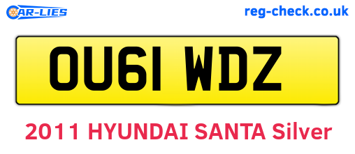 OU61WDZ are the vehicle registration plates.