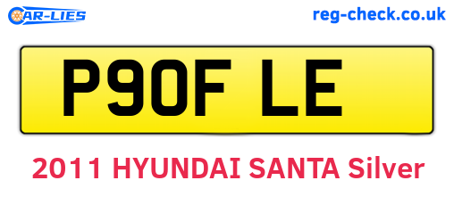 P90FLE are the vehicle registration plates.