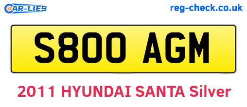 S800AGM are the vehicle registration plates.