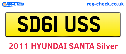 SD61USS are the vehicle registration plates.