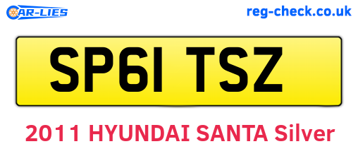 SP61TSZ are the vehicle registration plates.