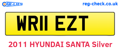 WR11EZT are the vehicle registration plates.