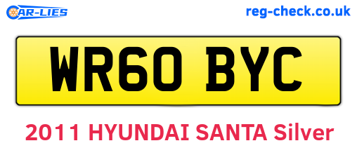 WR60BYC are the vehicle registration plates.