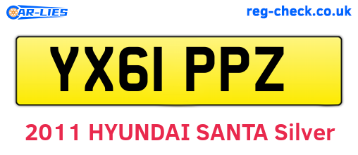YX61PPZ are the vehicle registration plates.