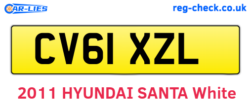 CV61XZL are the vehicle registration plates.