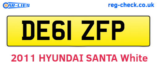 DE61ZFP are the vehicle registration plates.