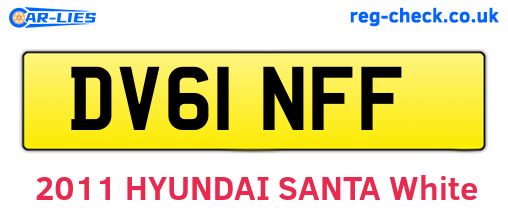 DV61NFF are the vehicle registration plates.