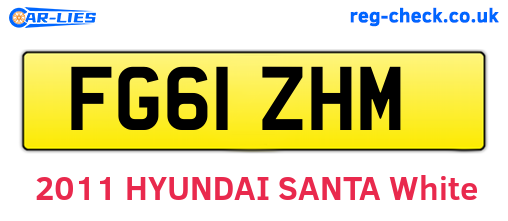 FG61ZHM are the vehicle registration plates.