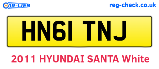 HN61TNJ are the vehicle registration plates.