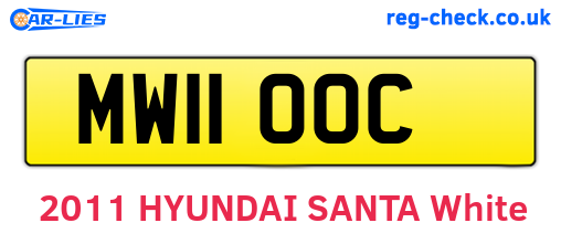MW11OOC are the vehicle registration plates.