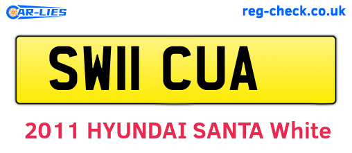 SW11CUA are the vehicle registration plates.