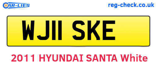 WJ11SKE are the vehicle registration plates.
