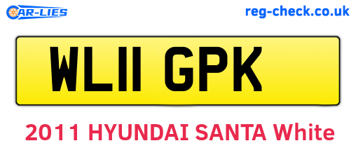 WL11GPK are the vehicle registration plates.