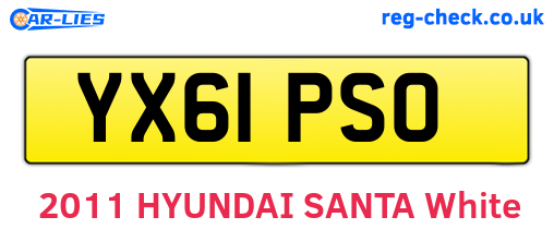 YX61PSO are the vehicle registration plates.