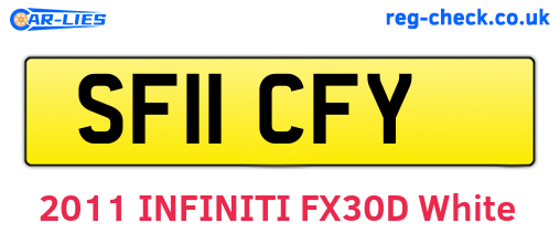 SF11CFY are the vehicle registration plates.
