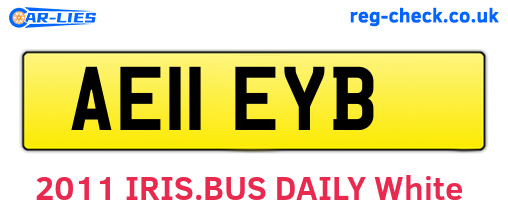 AE11EYB are the vehicle registration plates.