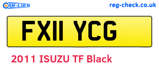 FX11YCG are the vehicle registration plates.