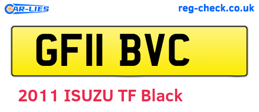 GF11BVC are the vehicle registration plates.
