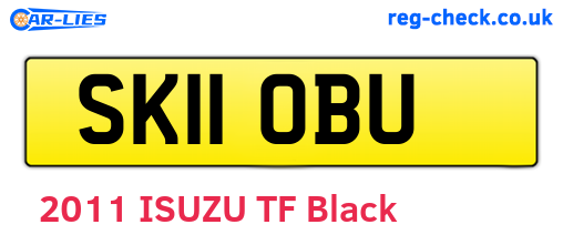 SK11OBU are the vehicle registration plates.