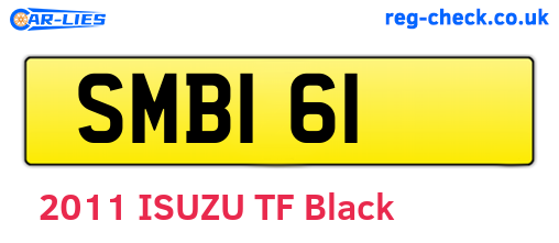 SMB161 are the vehicle registration plates.