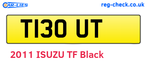 T13OUT are the vehicle registration plates.