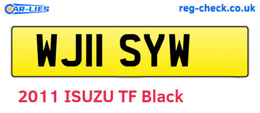 WJ11SYW are the vehicle registration plates.