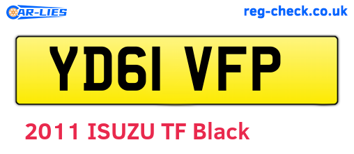 YD61VFP are the vehicle registration plates.