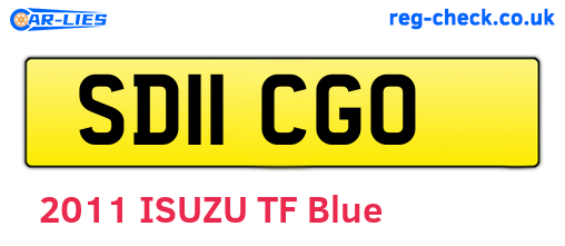 SD11CGO are the vehicle registration plates.
