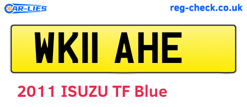 WK11AHE are the vehicle registration plates.
