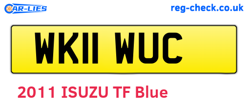WK11WUC are the vehicle registration plates.